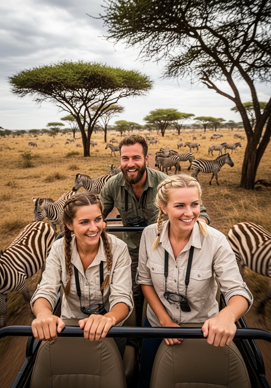 German travelers in Uganda