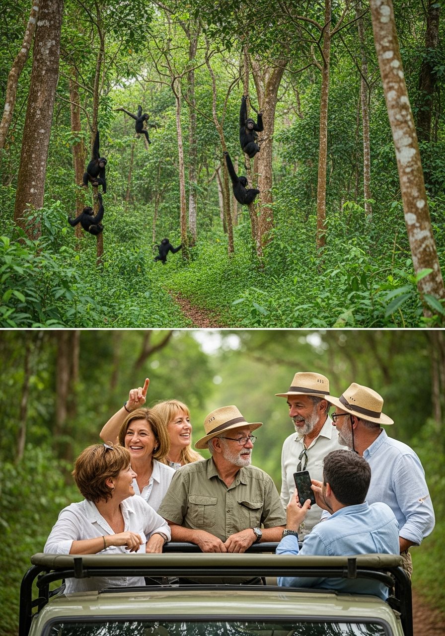 Italian travelers in Uganda