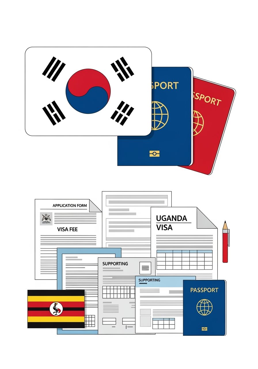 Korean passport and travel documents