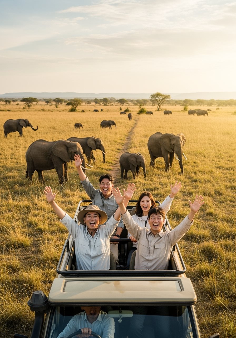 Korean travelers in Uganda