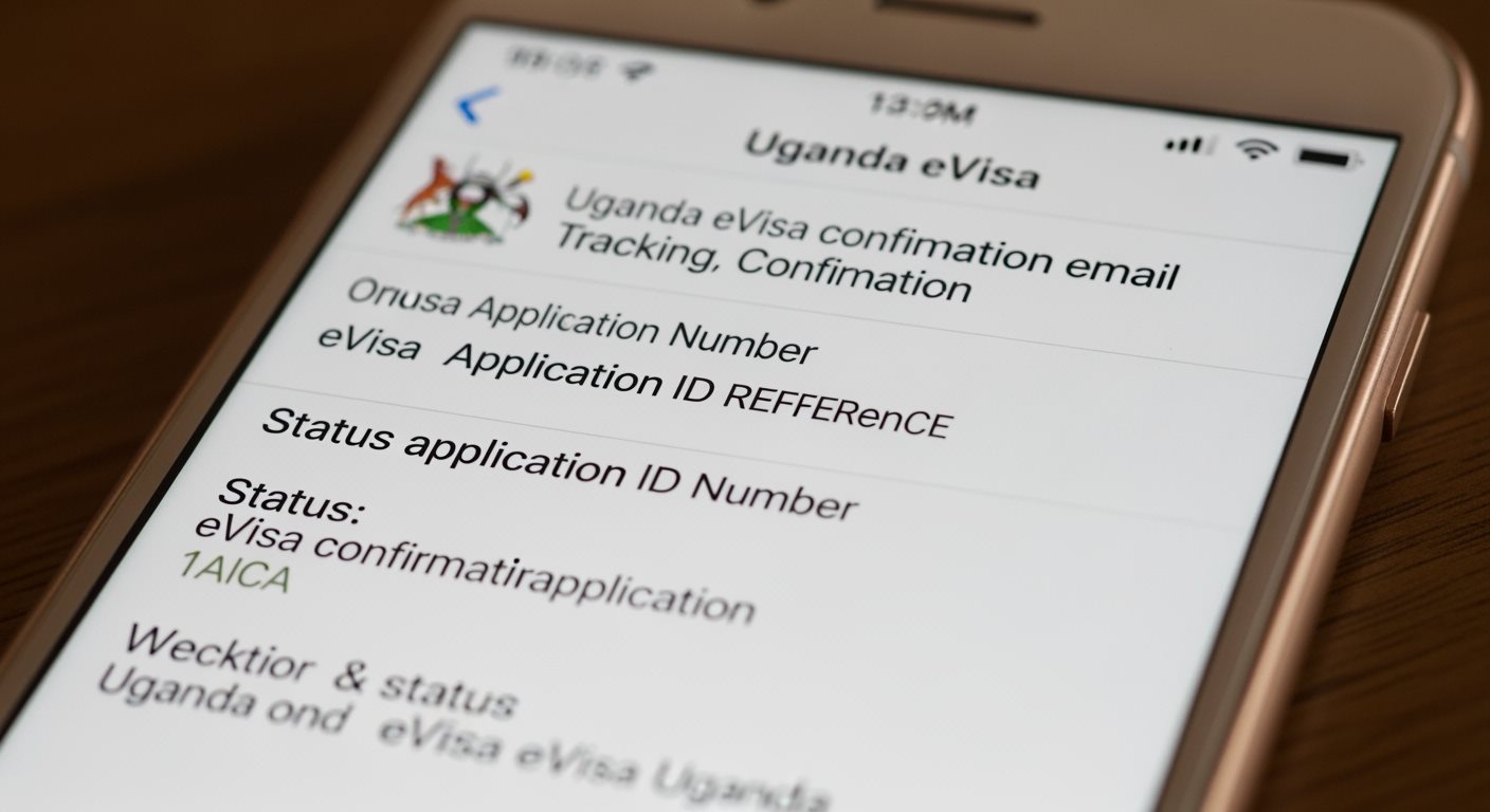 Uganda eVisa application ID and reference number