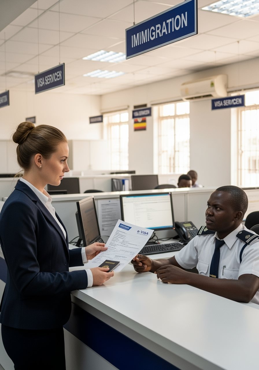 Uganda eVisa extension and immigration office
