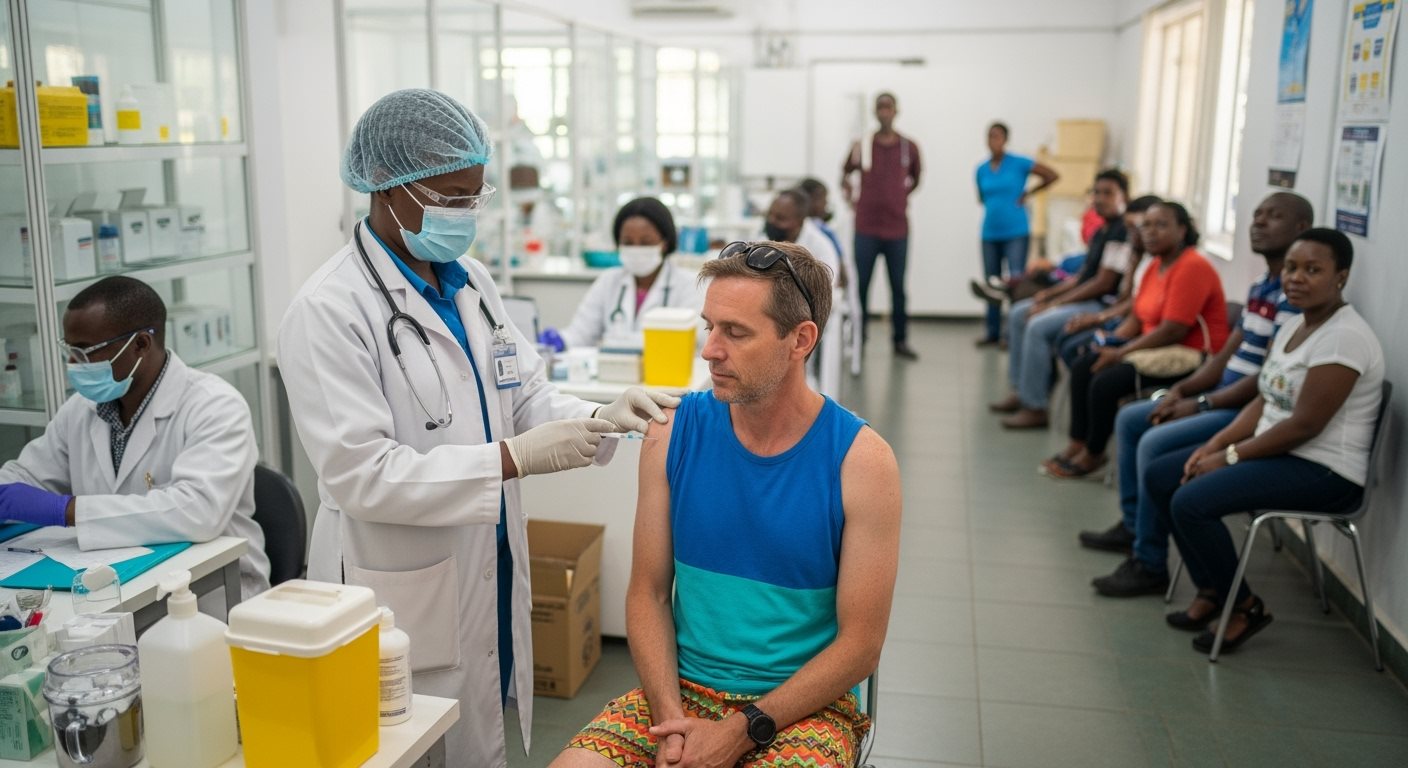 Uganda yellow fever vaccination at medical clinic