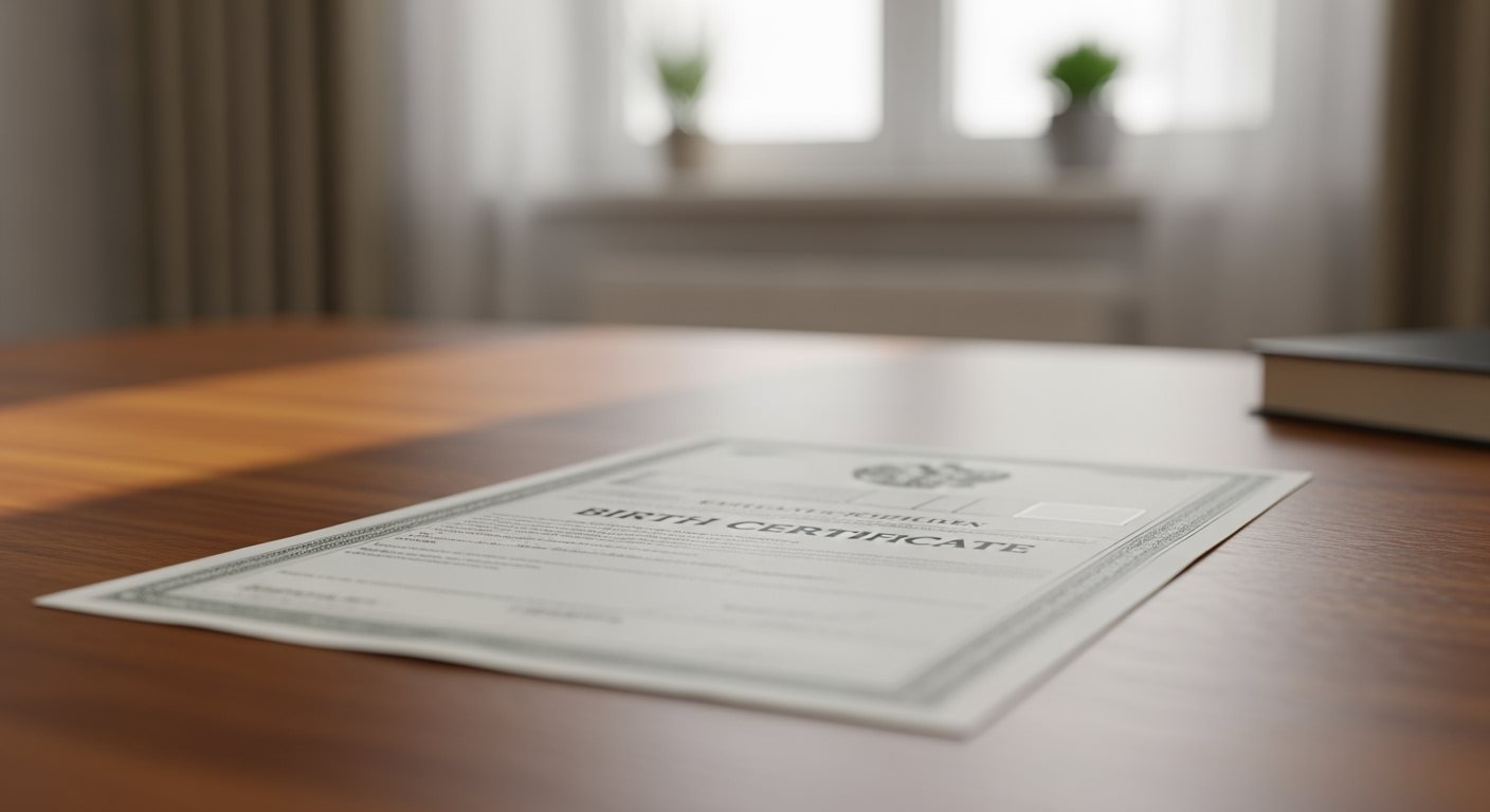 Birth Certificate Official Document Children