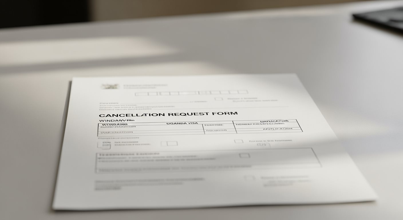 Cancellation Request Form Application Withdrawal Process Uganda Visa