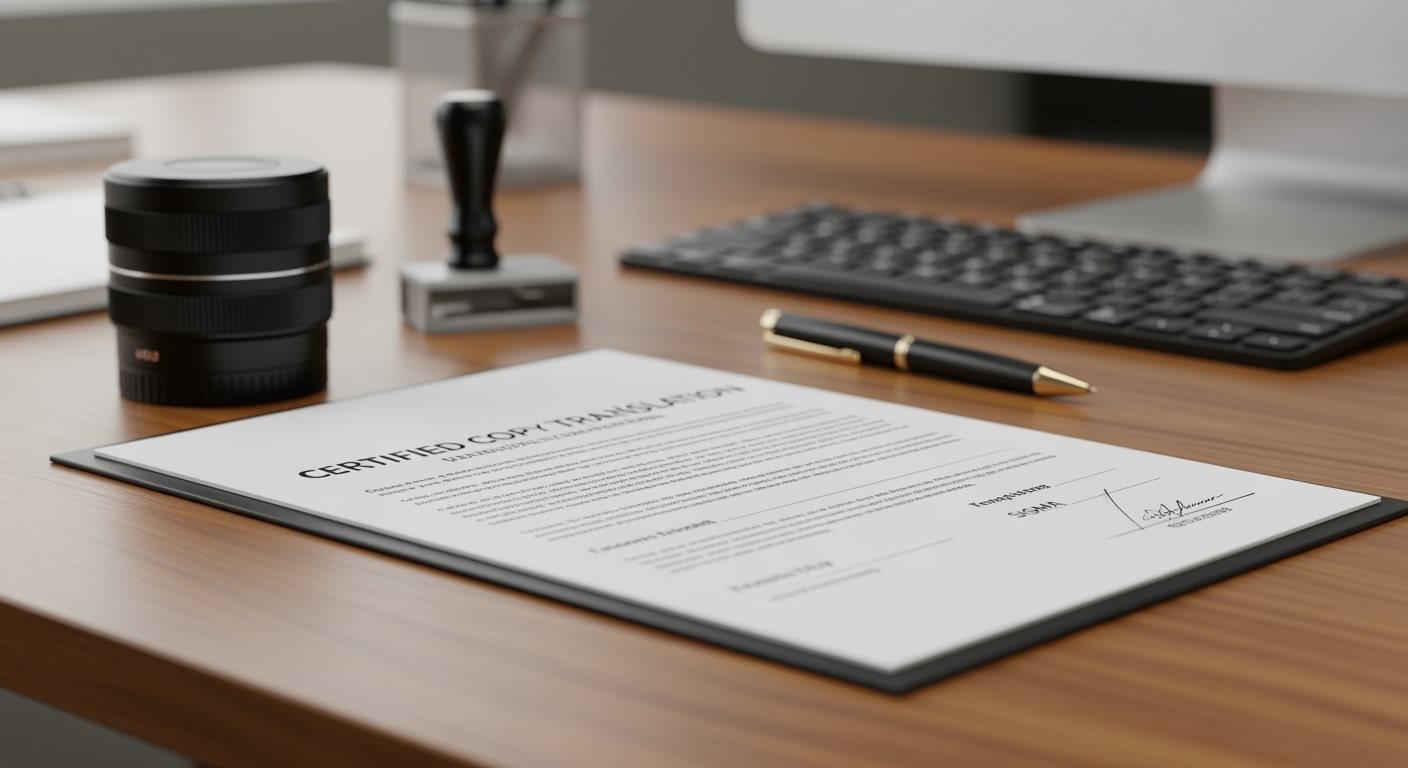 Certified Copy Translation Document Official Process