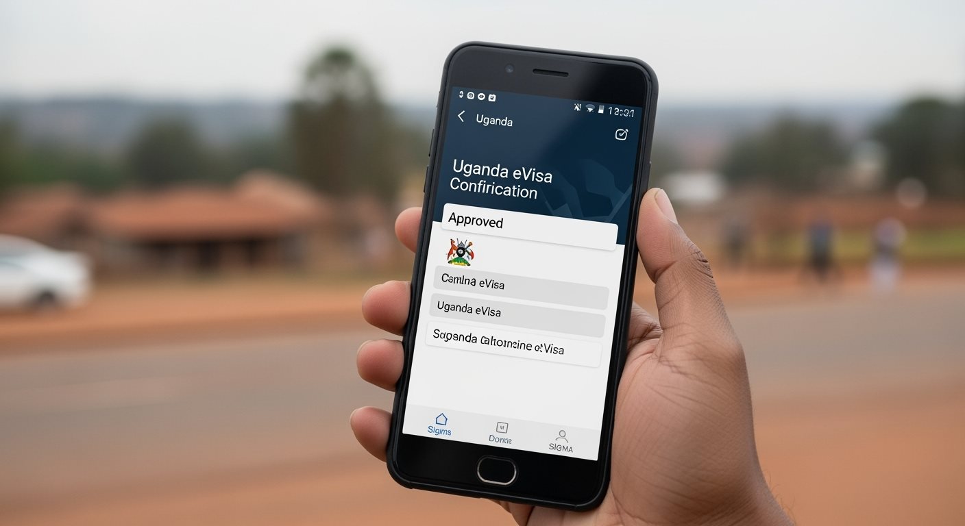 Digital Uganda eVisa Confirmation Receipt Approved Status