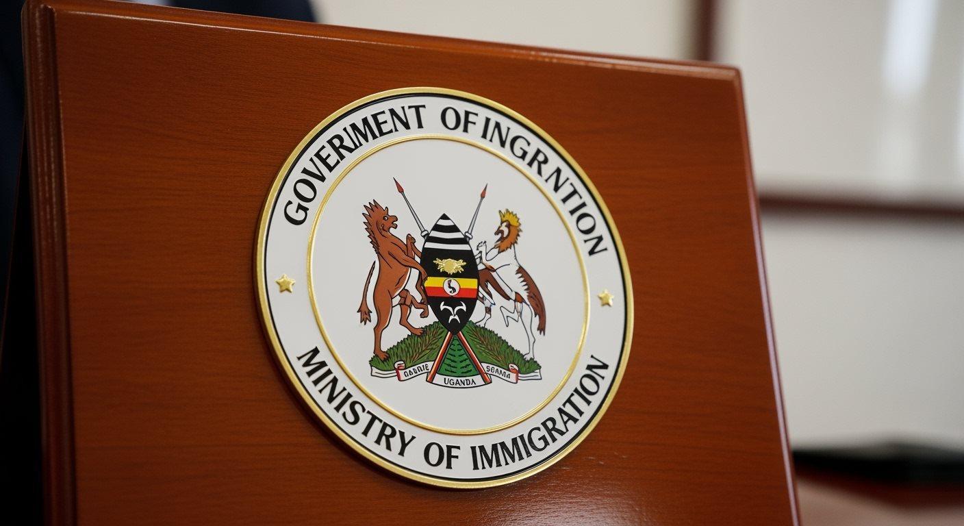 Government Seal Official Logo Uganda Ministry Immigration Authentic