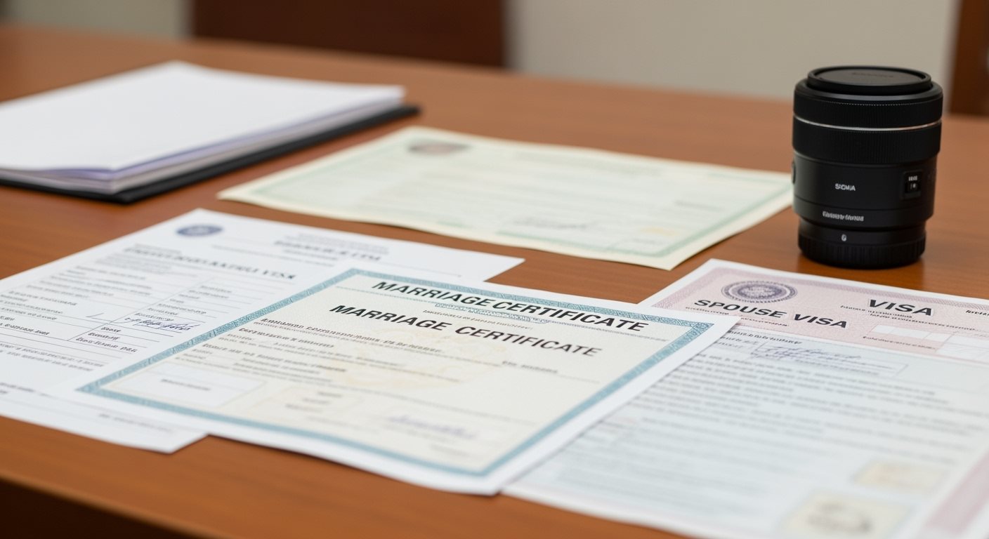 Marriage Certificate Family Documents Spouse Visa Process