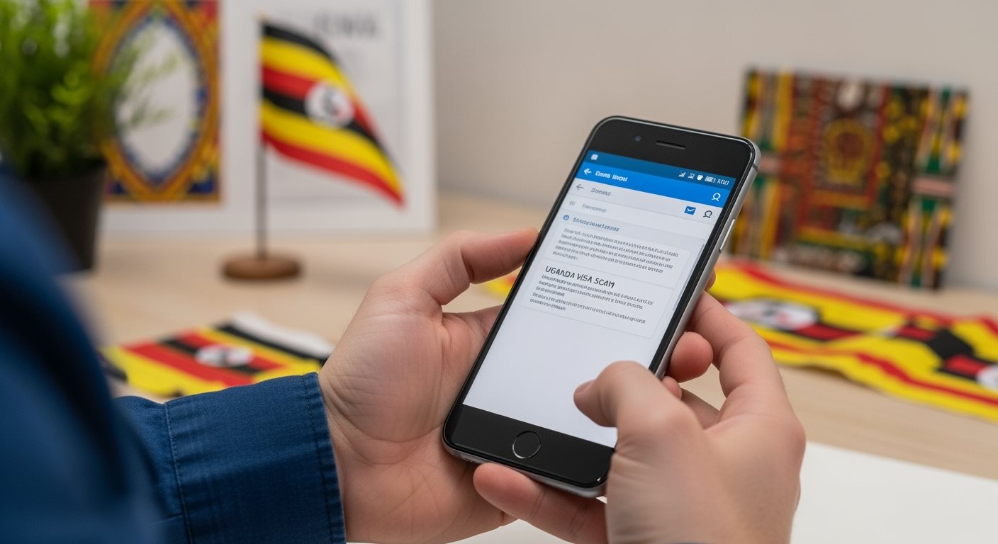 Phishing Email Scam Fake Message Uganda Visa Fraudulent Communication