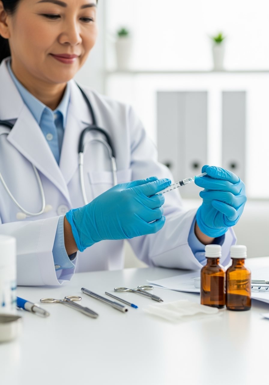 Yellow fever vaccination at medical clinic